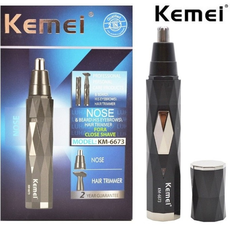 Επαναφορτιζόμενη κουρευτική και ξυριστική συσκευή μύτης και προσώπου KM-6673 KEMEI