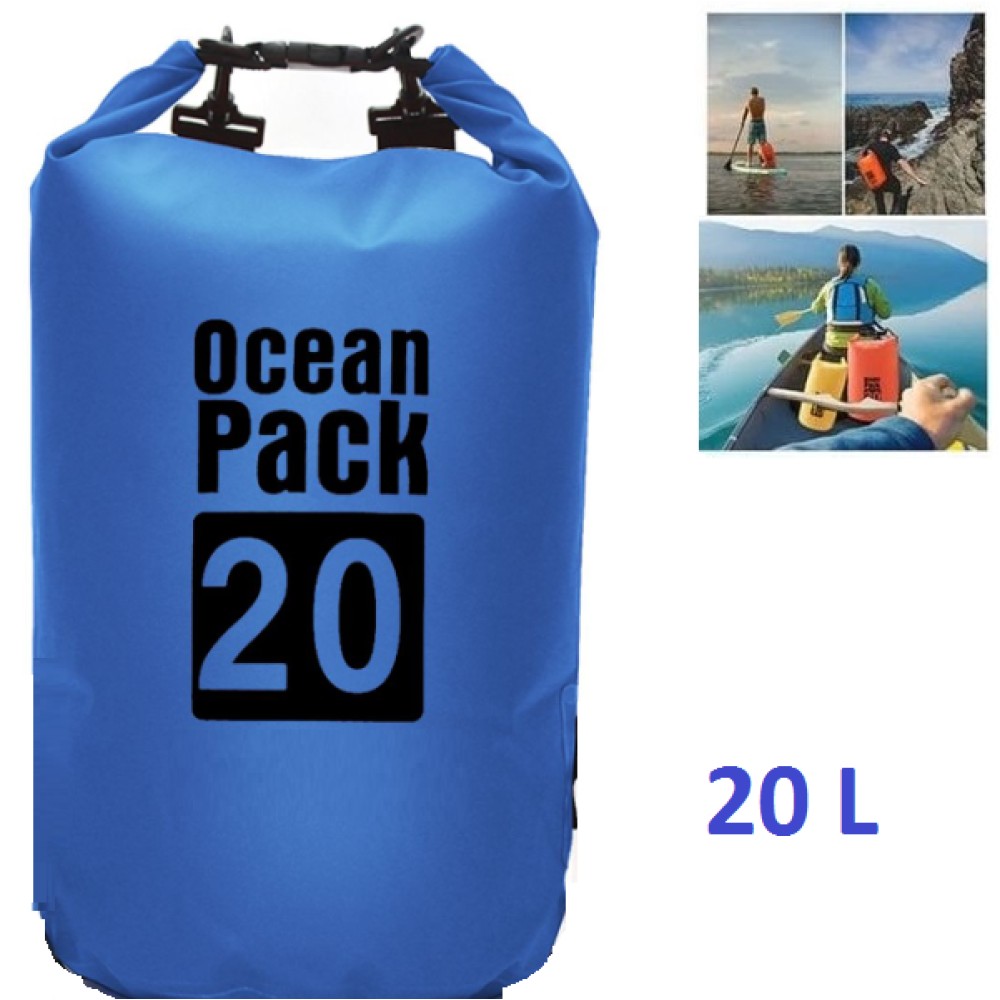 Αδιάβροχη τσάντα παραλίας Ocean Pack 20L μπλε