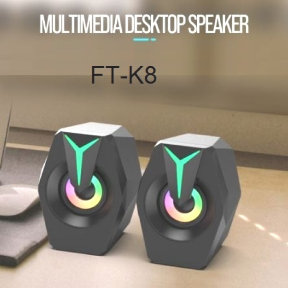 Ηχεία πολυμέσων  USB μαύρα 2 τεμάχια FT-K8