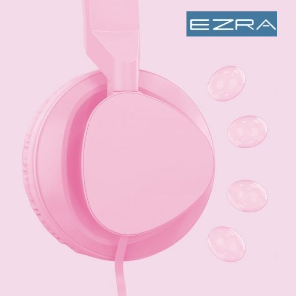 Ενσύρματα ακουστικά κεφαλής 3,5mm ροζ BH04 EZRA