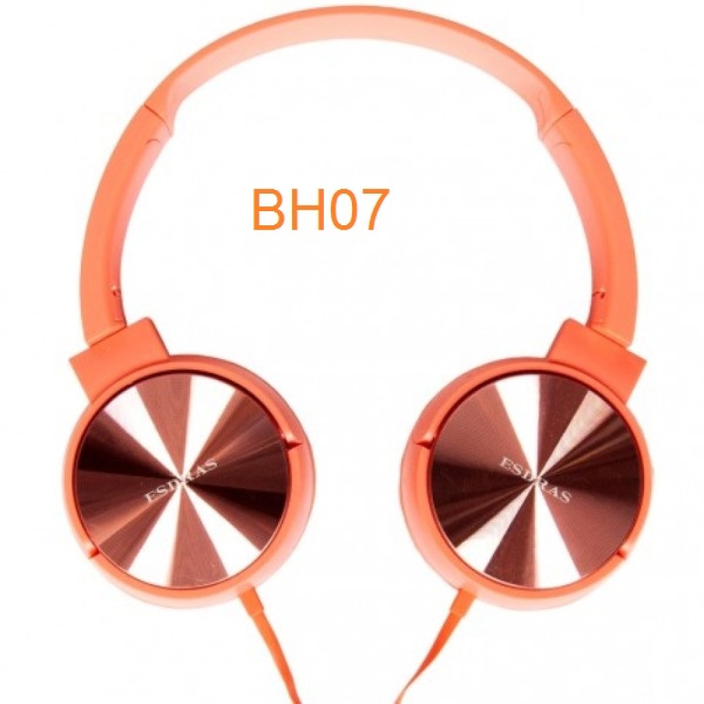 Ενσύρματα ακουστικά με μικρόφωνο πορτοκαλί BH07 ESDRAS