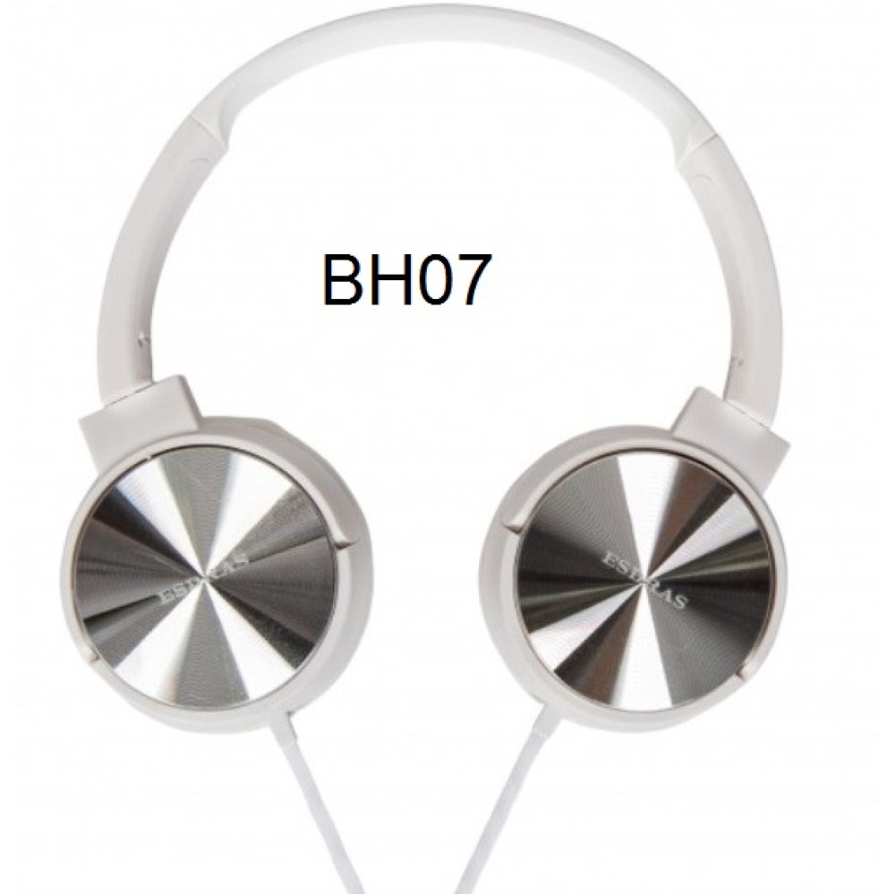 Ενσύρματα ακουστικά με μικρόφωνο λευκά BH07 ESDRAS