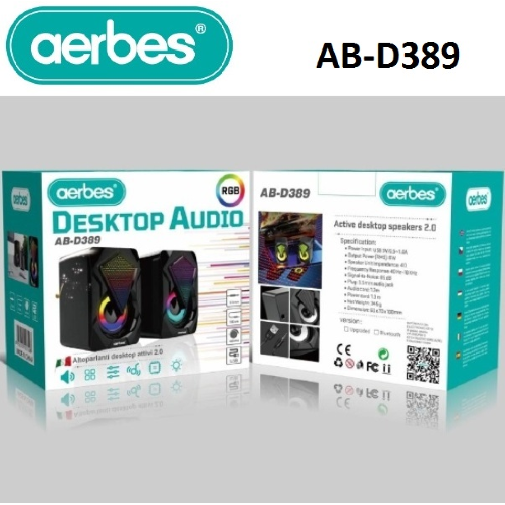 Επιτραπέζια ηχεία RGB AB-D389 Aerbes