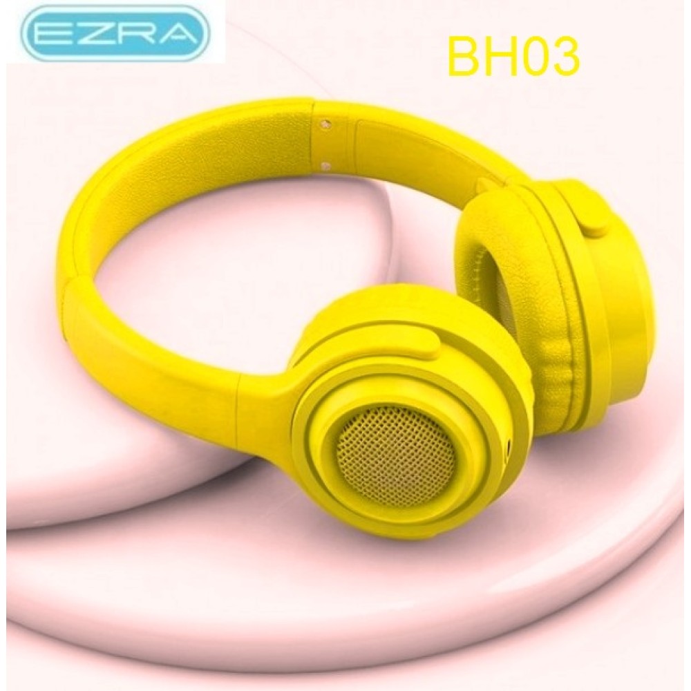Ενσύρματα ακουστικά κεφαλής 3.5mm Jack κίτρινα BH03 EZRA