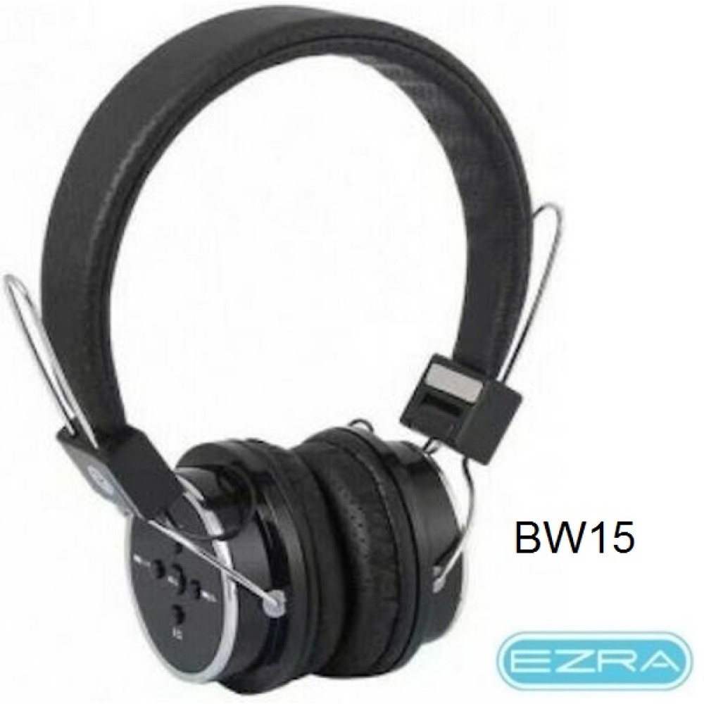 Επαναφορτιζόμενα ακουστικά κεφαλής Bluetooth μαύρα BH15  EZRA