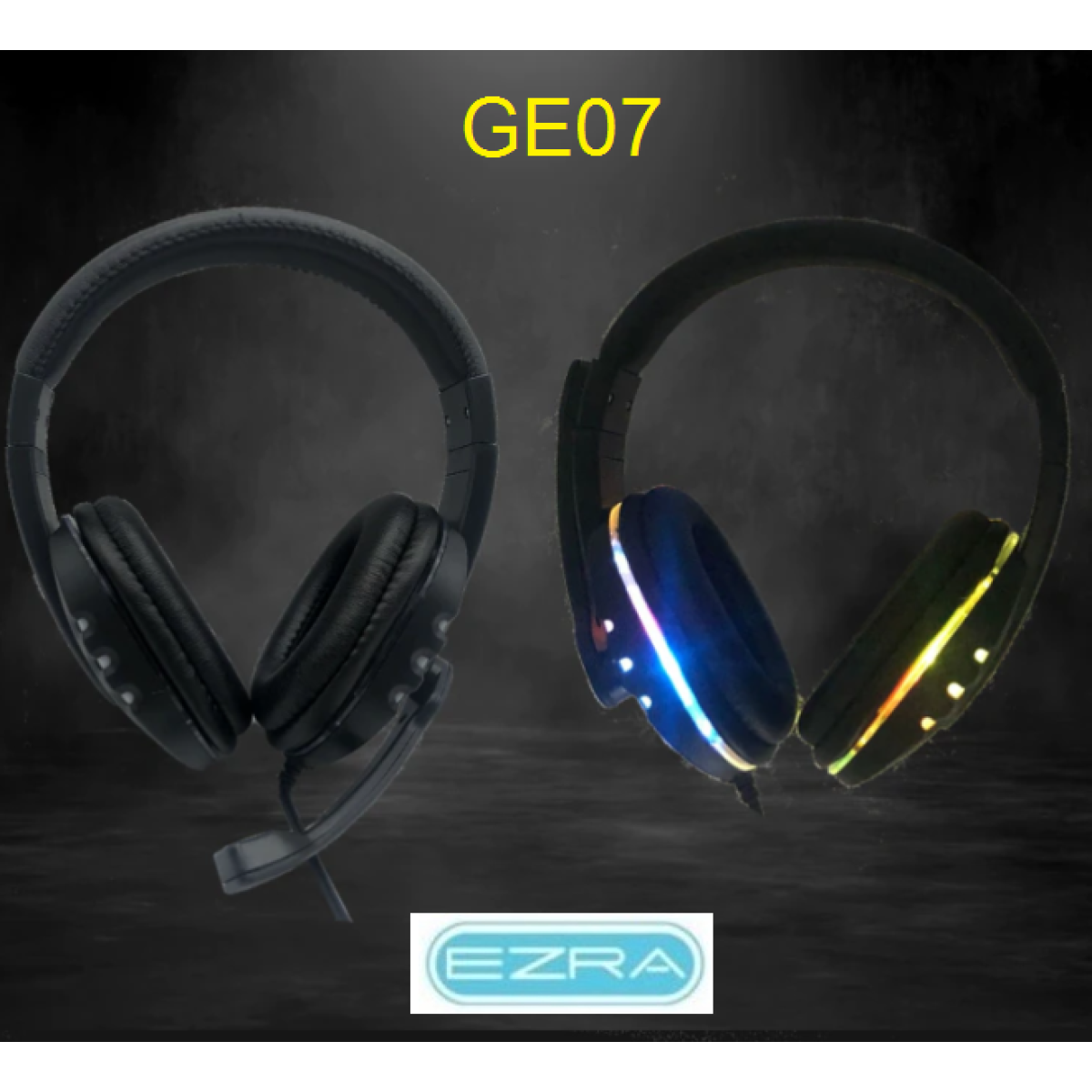 Ακουστικά κεφαλής Gaming 3.5mm με μικρόφωνο και φώτα RGB GE07 EZRA