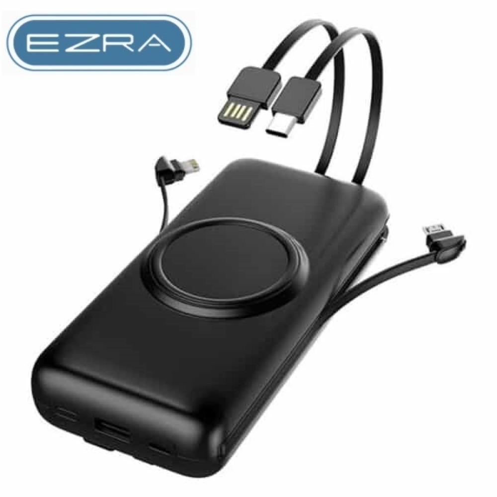 Power Bank ασύρματης και ενσύρματης φόρτισης 10000mAh μαύρο PB21 EZRA EZRA