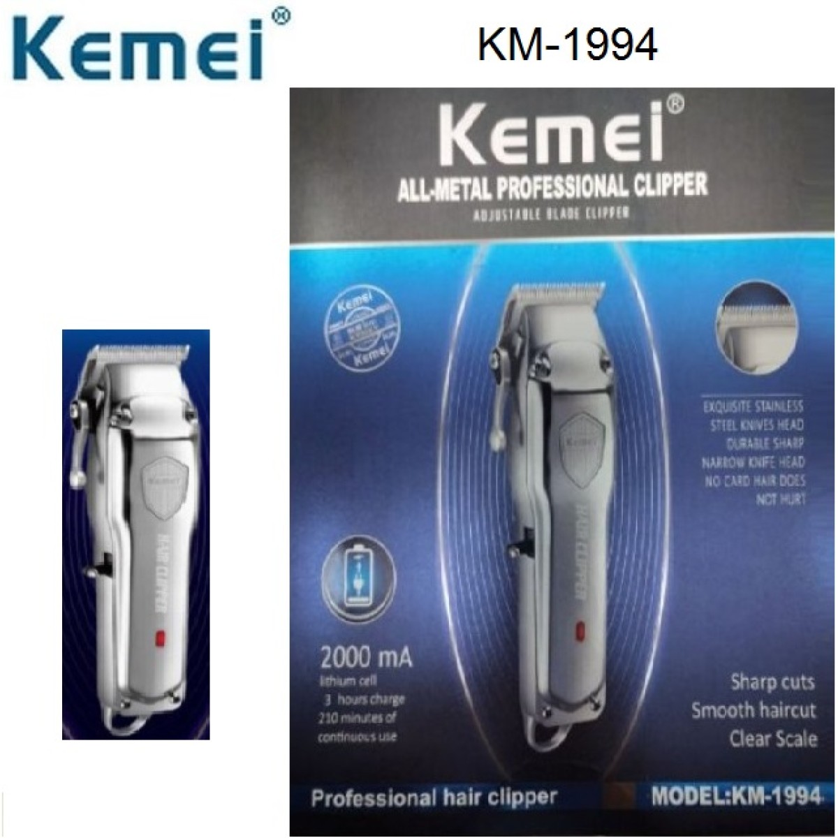 Μεταλλική κουρευτική μηχανή KM-1994 KEMEI