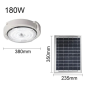 Ηλιακό φωτιστικό οροφής με τηλεχειριστήριο 180W GD-16180