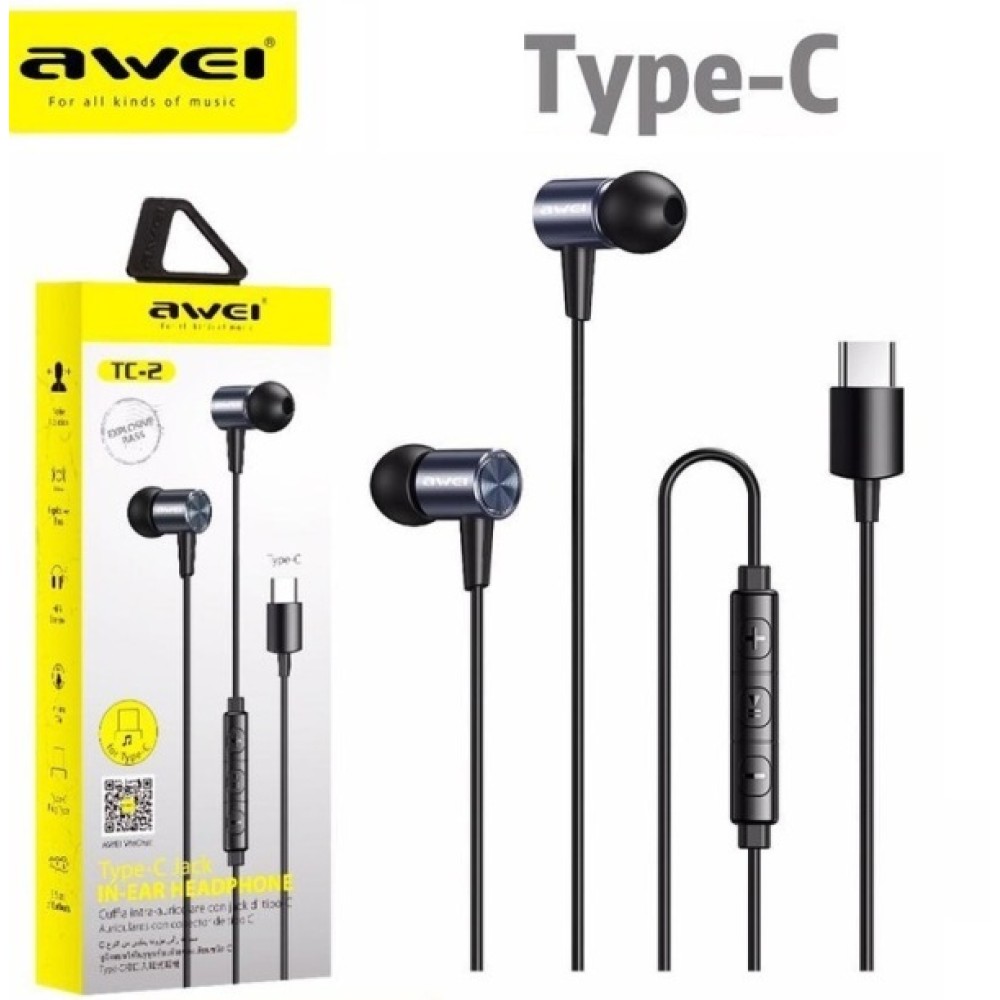 Ακουστικά Handsfree In-Ear Awei TC-2 Type-C