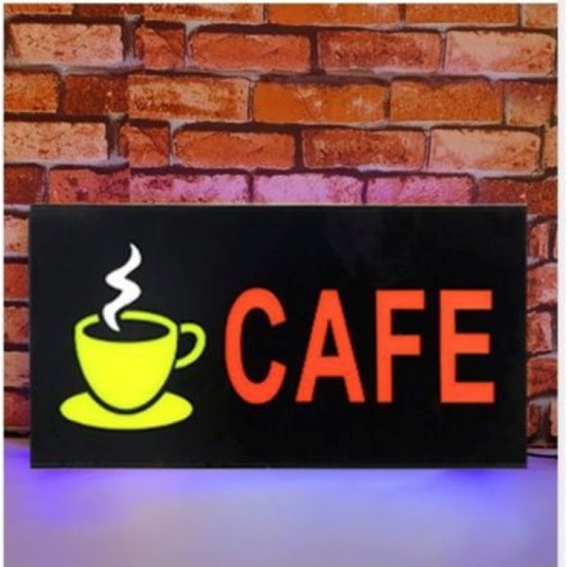 Φωτιζόμενη πινακίδα με led "CAFE"