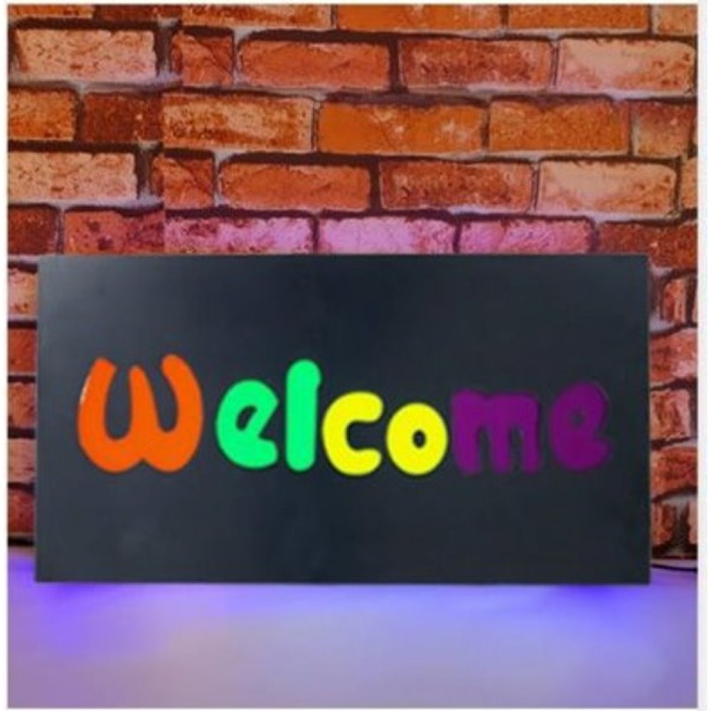 Φωτιζόμενη πινακίδα με led "WELCOME"