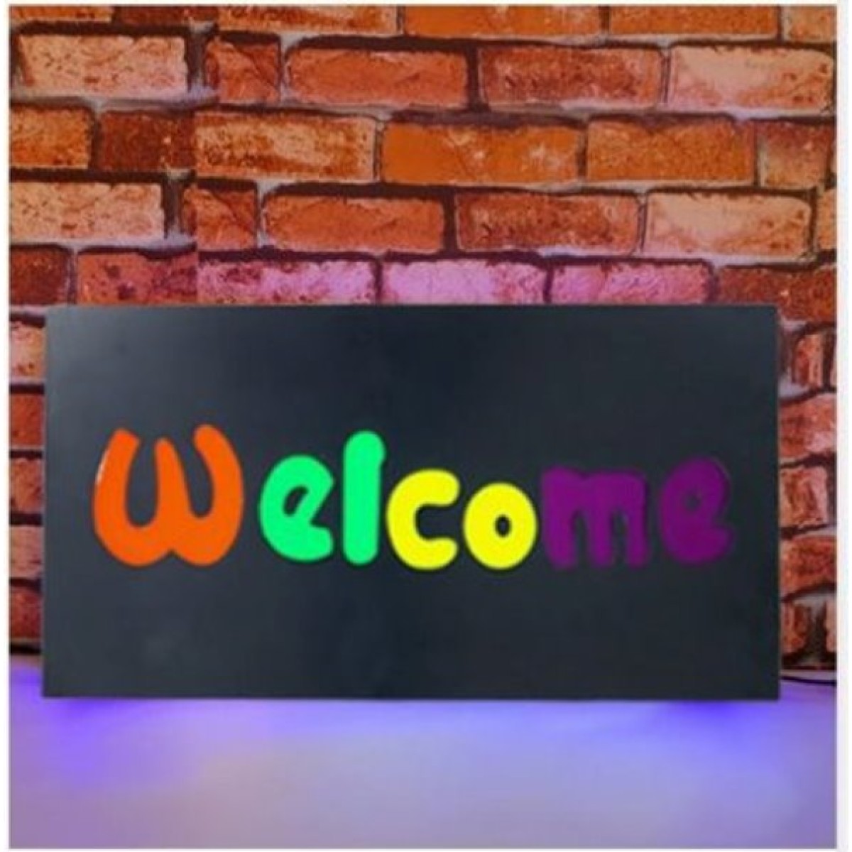 Φωτιζόμενη πινακίδα με led "WELCOME"