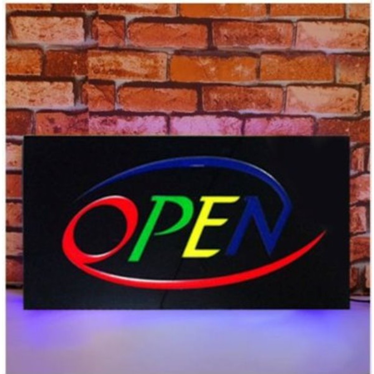 Φωτιζόμενη πινακίδα με led "OPEN"