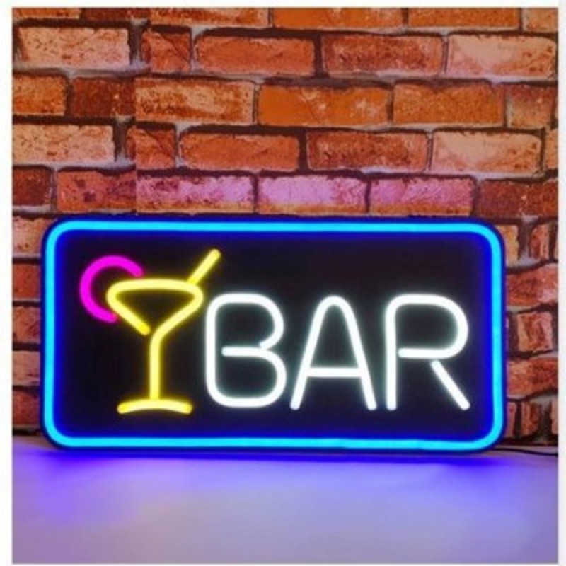 Φωτιζόμενη πινακίδα με led "BAR"