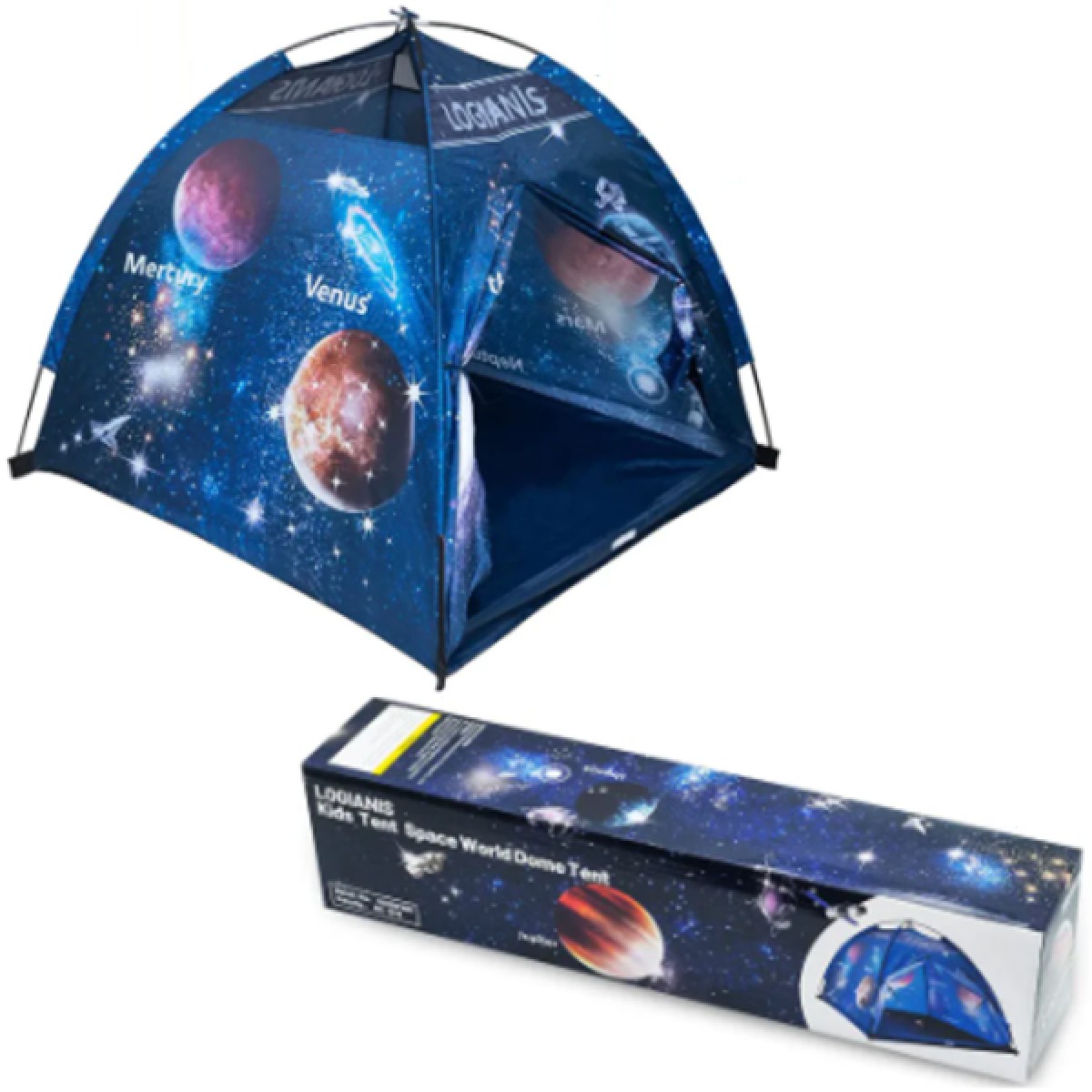Παιδική σκηνή με θόλο φακό-προτζέκτορα και διαφάνειες Πλανήτες γαλαξία LOGIANIS