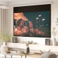 Οθόνη προβολέα 247 x 168 cm 100 ιντσών 16:9 HD 4K οθόνη προβολής ηλεκτρική με τηλεχειριστήριο, λευκό