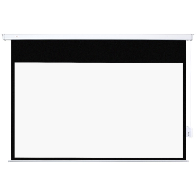 Οθόνη προβολέα 247 x 168 cm 100 ιντσών 16:9 HD 4K οθόνη προβολής ηλεκτρική με τηλεχειριστήριο, λευκό