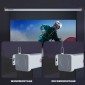 Οθόνη προβολέα 212 x 150 cm 120 ιντσών 16:9 HD 4K ηλεκτρική οθόνη προβολής με τηλεχειριστήριο, λευκό