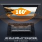 Οθόνη προβολέα 293 x 193 cm 120 ιντσών 16:9 HD 4K ηλεκτρική οθόνη προβολής με τηλεχειριστήριο, λευκό