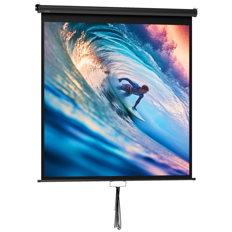 Οθόνη προβολέα 152 x 152 cm 85 ιντσών Οθόνη προβολής 1:1 HD 4K για παρουσιάσεις γραφείου home cinema