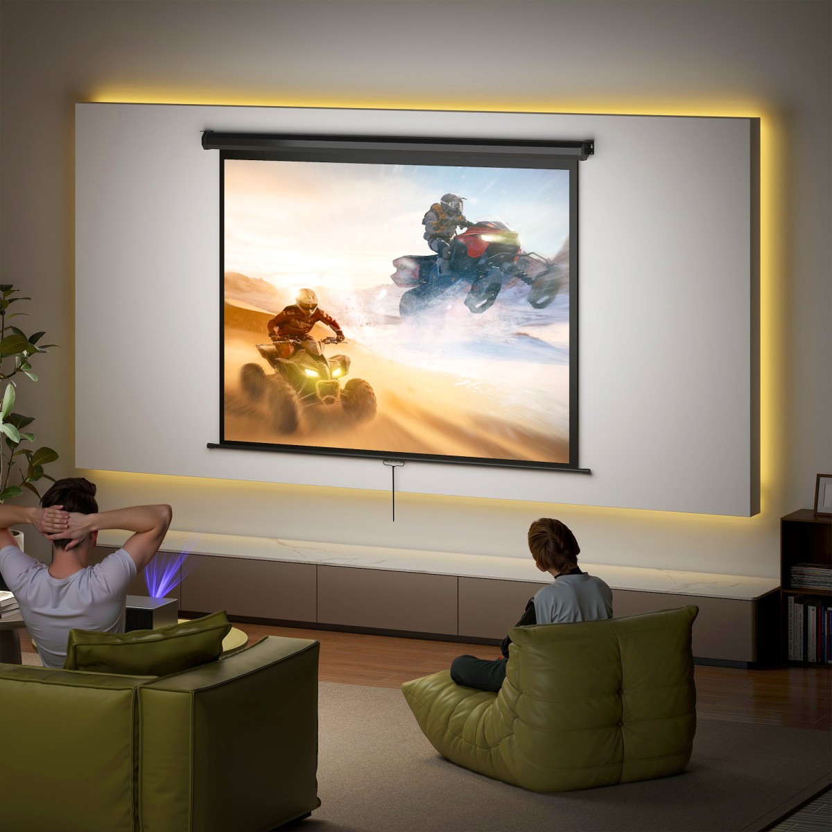 Οθόνη προβολέα 171 x 128 cm 84 ιντσών 4:3 HD 4K οθόνη προβολής πλαστική, μεταλλικό home cinema