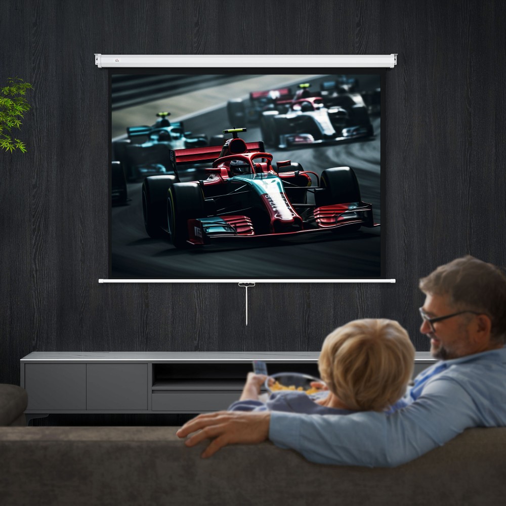 Οθόνη προβολέα 171 x 128 cm 84 ιντσών 4:3 HD 4K οθόνη προβολής πλαστική, μεταλλικό home cinema