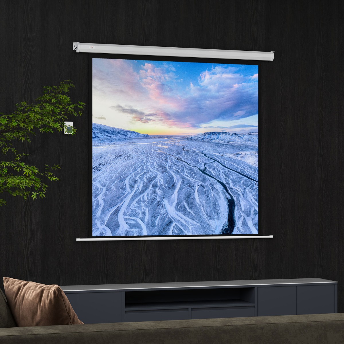 Οθόνη προβολέα 176,5 x 176,5 cm 85 ιντσών 1:1 HD 4K τυφλή οθόνη για home cinema για παρουσιάσεις γραφείου home cinema