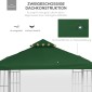Ανταλλακτική οροφή για κιόσκι 3x3m υδατοαπωθητική οροφή περιπτέρου για μεταλλικό περίπτερο περίπτερο αντικατάσταση οροφής κήπου περίπτερο σκηνή πάρτι σκηνή κήπου πολυεστέρα σκούρο πράσινο