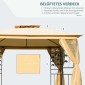 Περίπτερο πολυτελείας 3x3 m Περίπτερο κήπου με σκηνή πάρτι διπλής οροφής με πλαϊνά πάνελ μαρκίζ σκηνή κήπου παγόδα μπεζ