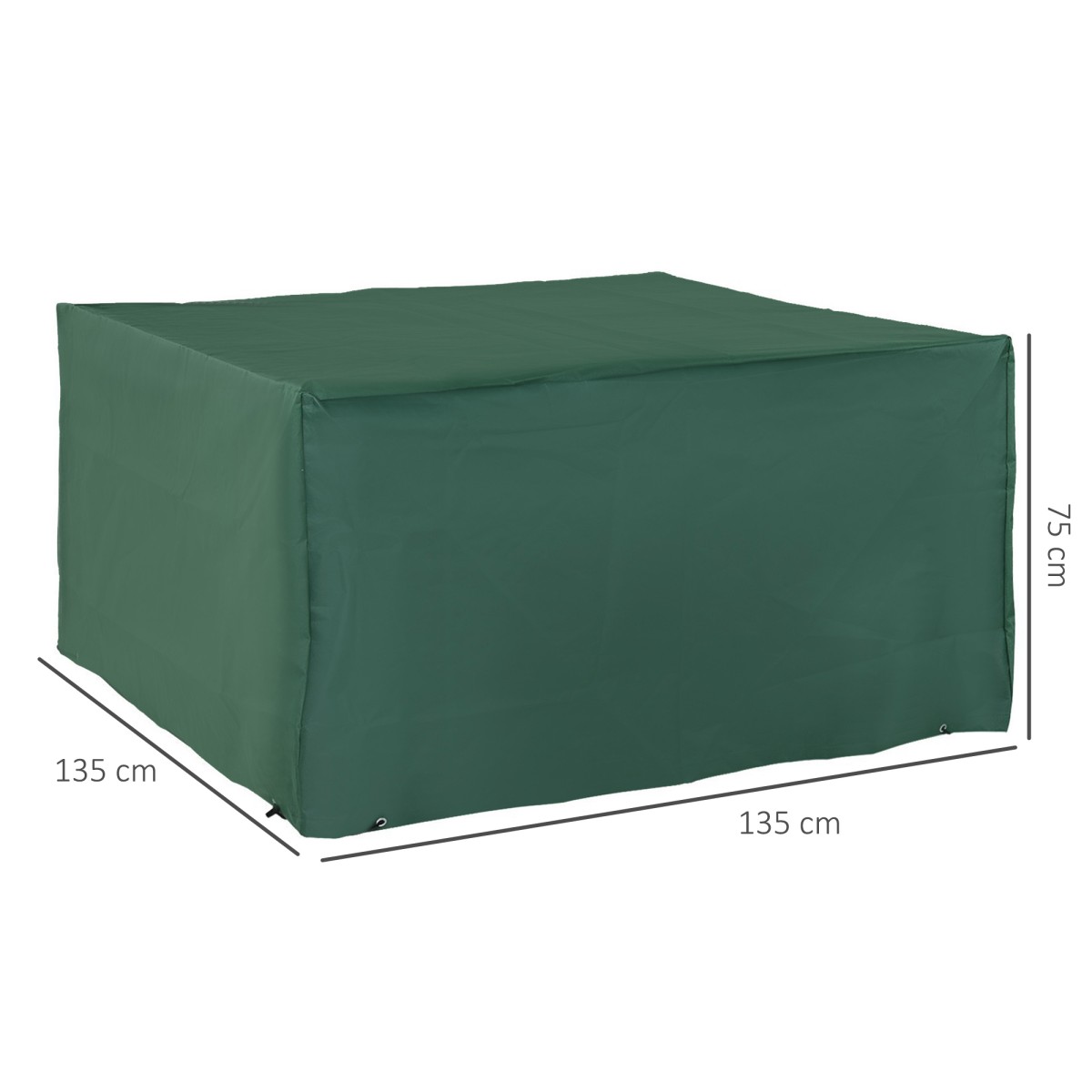 Προστατευτικό κάλυμμα για έπιπλα κήπου 600D-Oxford Green 135 x 135 x 75 cm