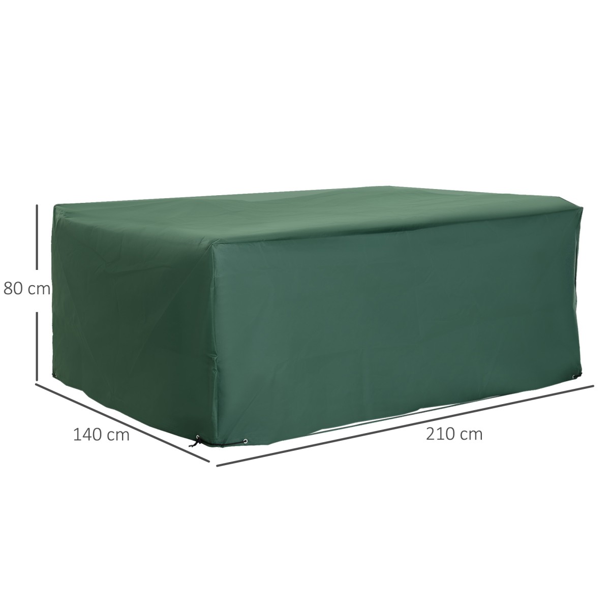 Προστατευτικό κάλυμμα για έπιπλα κήπου 600D-Oxford Green 210 x 140 x 80 cm