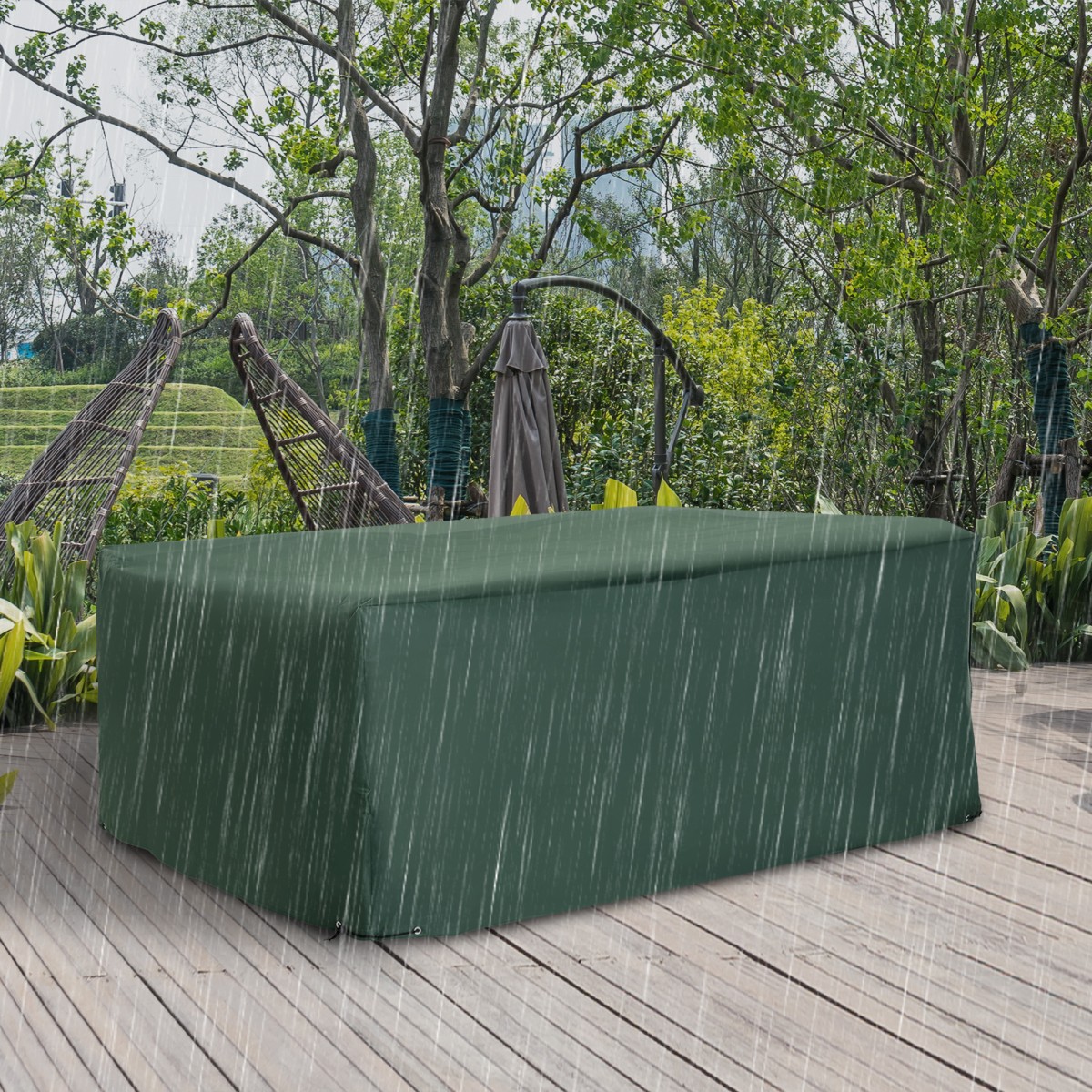 Προστατευτικό κάλυμμα για έπιπλα κήπου 600D-Oxford Green 210 x 140 x 80 cm