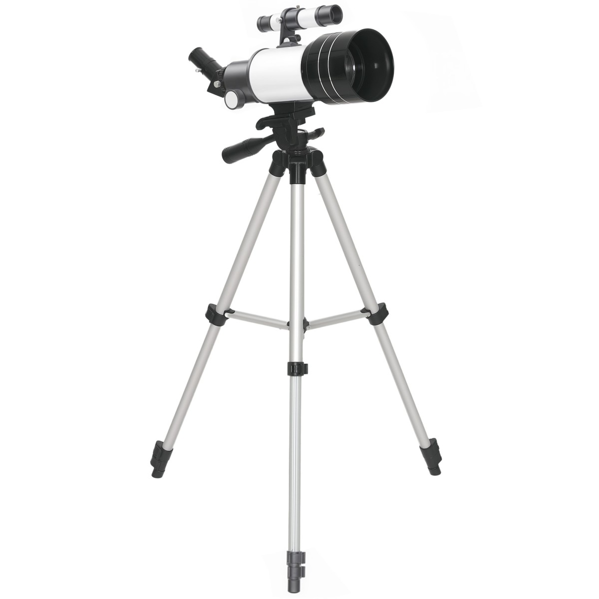 Telescope 70mm Lens 5x24 Telescope Adjustable Tripod Silver