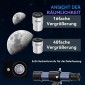 Ανακλαστικό τηλεσκόπιο, φακός 114 χιλ., 2 προσοφθάλμιοι προσοφθάλμιοι, ανιχνευτής, αλουμίνιο, σκούρο μπλε