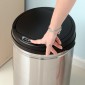Αισθητήρας Κάδος απορριμμάτων 30L Αυτόματος Κάδος Απορριμμάτων με μαλακό Κλείσιμο Καπάκι, Αισθητήρας Κίνησης, Αδιάβροχος Κάδος Απορριμμάτων Κάδος Απορριμμάτων για Γραφείο, Υπνοδωμάτιο, Κουζίνα Μαύρο+Ασημί