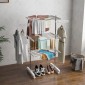 Mobile Clothes Airer Tumble Dryer 3 επιπέδων Αναδιπλούμενο Ασημί + Λευκό