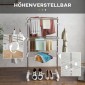 Mobile Clothes Airer Tumble Dryer 3 επιπέδων Αναδιπλούμενο Ασημί + Λευκό