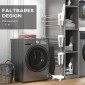 Mobile Clothes Airer Tumble Dryer 3 επιπέδων Αναδιπλούμενο Ασημί + Λευκό