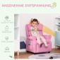 Παιδικός καναπές παιδική πολυθρόνα με υποπόδιο υποβραχιόνιο ρυθμιζόμενη πλάτη καρέκλα χαλάρωσης παιδικός καναπές καρέκλα ξαπλώστρα παιδικός καναπές για 3-5 ετών αγόρια και κορίτσια ροζ