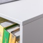 Παιδικό ράφι 2 σε 1 + πάγκος με μαξιλάρια 103 cm × 30 cm × 62 cm λευκό + γκρι