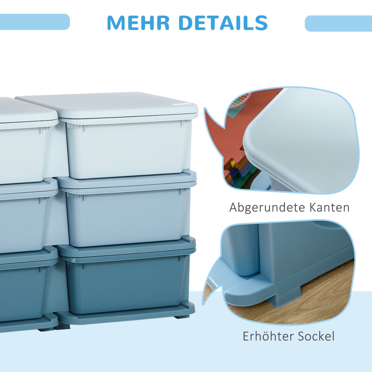 Kids Storage Box Kids Storage Box 3 Συρτάρια Μπλε
