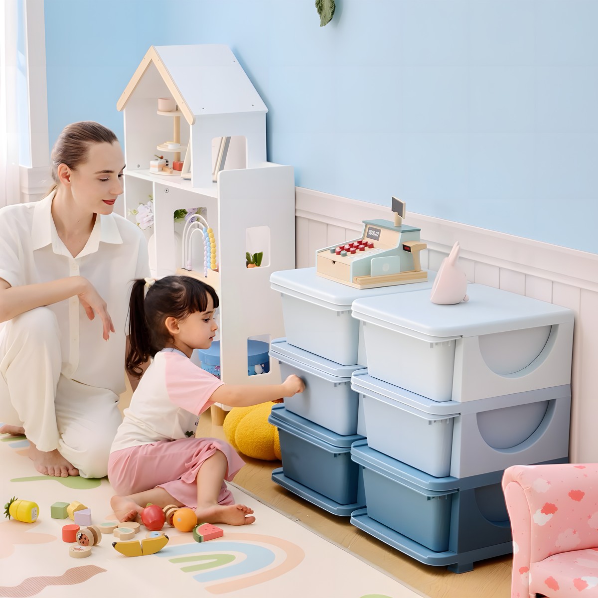 Kids Storage Box Kids Storage Box 3 Συρτάρια Μπλε