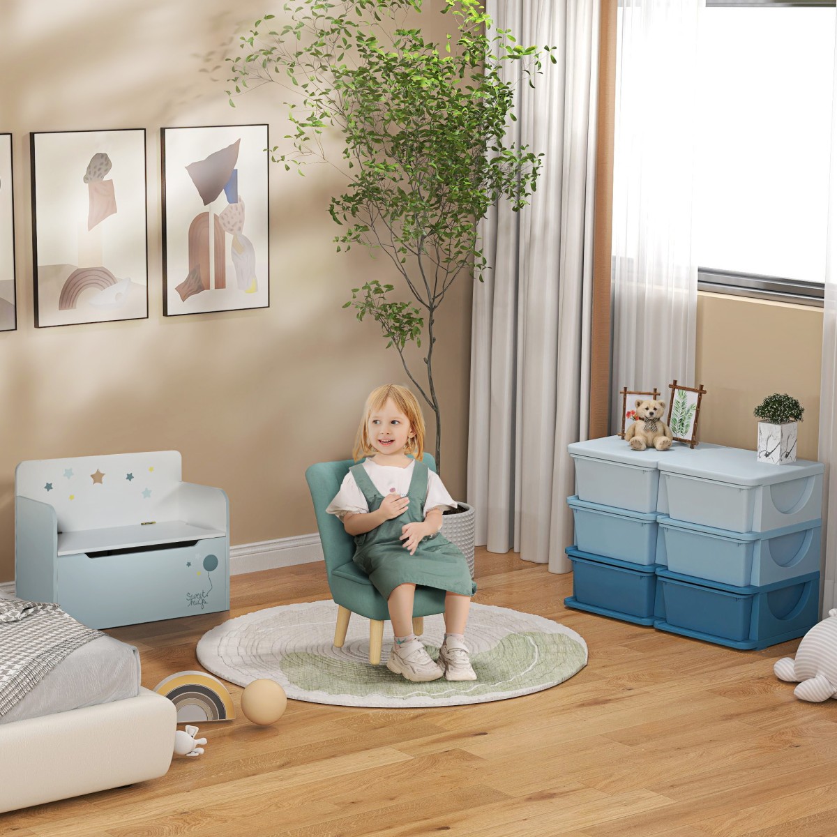 Kids Storage Box Kids Storage Box 3 Συρτάρια Μπλε