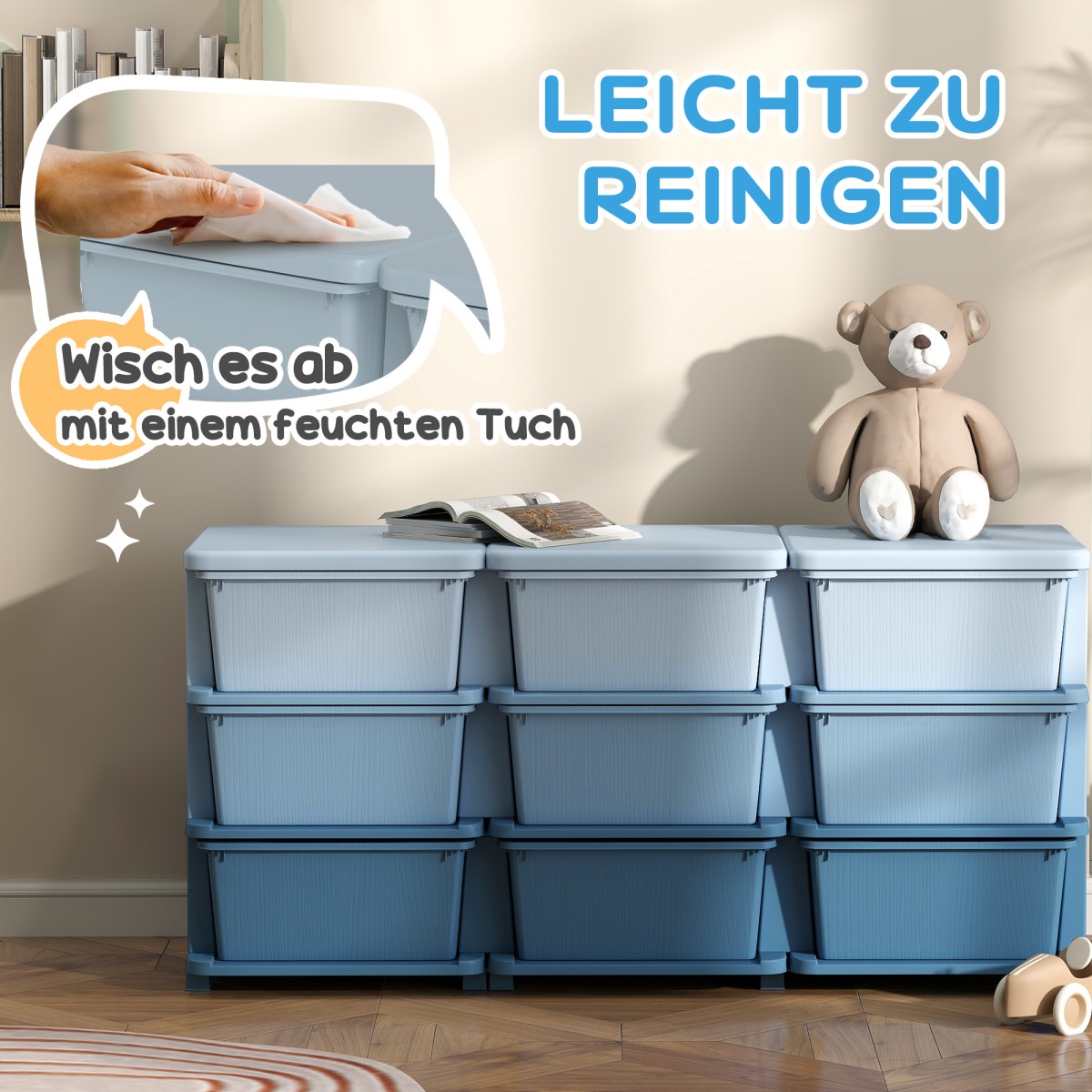 Kids Storage Box Kids Storage Box 9 Συρτάρια Μπλε