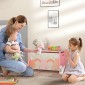 Κουτί αποθήκευσης με χώρο αποθήκευσης Κουτί παιχνιδιών με καπάκι μεντεσέ ασφαλείας Cute Animal Design 60 x 37 x 39cm Ροζ
