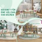 Ομάδα καθισμάτων για παιδιά 3-8 ετών, 1 τραπέζι & 2 καρέκλες, χαριτωμένο ζωικό μοτίβο, πράσινο
