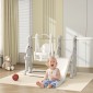 Πλαίσιο αναρρίχησης 4 σε 1 Playset Slide Slide για νήπια Στεφάνη μπάσκετ Πλαστικό σχέδιο κουνελιού γκρι