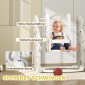 Πλαίσιο αναρρίχησης 4 σε 1 Playset Slide Slide για νήπια Στεφάνη μπάσκετ Πλαστικό σχέδιο κουνελιού γκρι