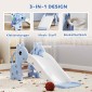 Μπλε μπάλα μπάσκετ 3 σε 1 Kids Giraffe Slide Hoop Hoop